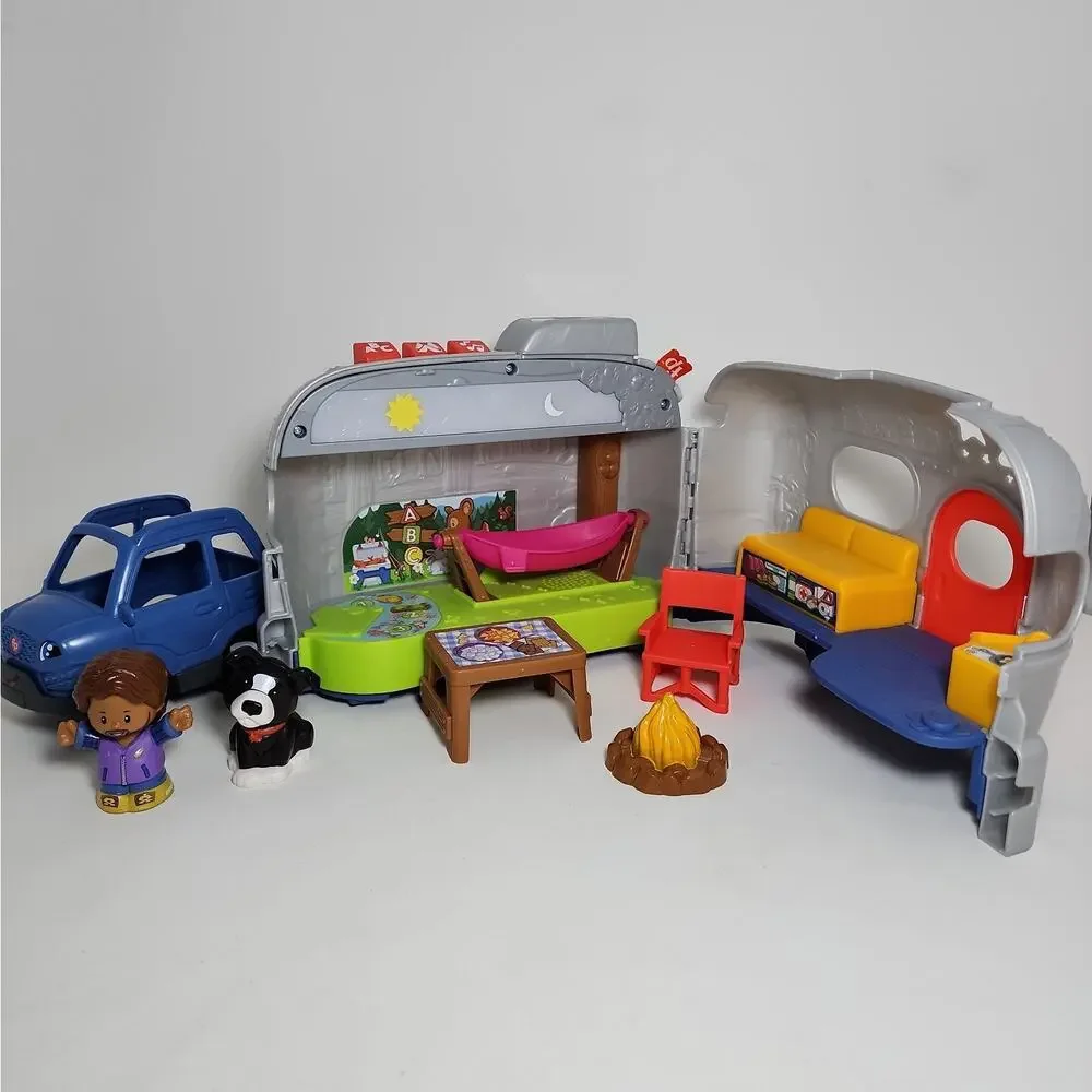 Fisher-Price Little People Camper Trailer & SUV Set w/ Eddie Mattel 2021